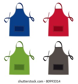 Cooks apron collection in bright colours with pocket