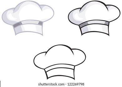 Cook's cap color, with a black stroke and black-and-white