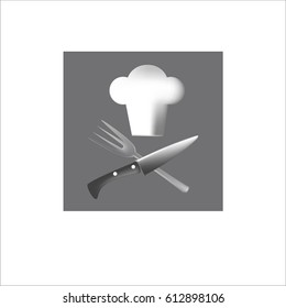 Cook's cap knife and fork