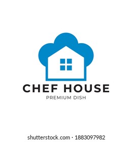 cook's hat and house logo vector