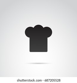 Cook's hat icon isolated on white background. Vector art.