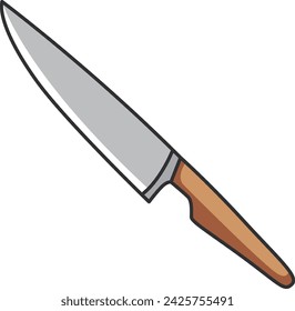 cook's knife icon. Kitchen utensil and cook theme. Isolated design. Vector illustration