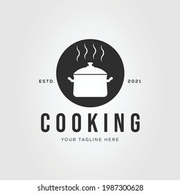 cookware cooking steam pan logo vector illustration design