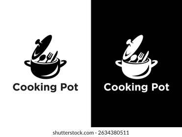 modelo de design de utensílios de cozinha, Cozinhar, culinária, logotipo de culinária. Restaurante, menu, café, rótulo do restaurante ou ícone vetor	