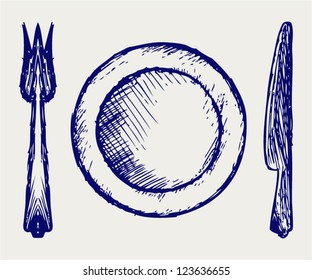 Cookware. Doodle style