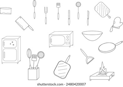 línea de utensilios cocina restaurante cocina