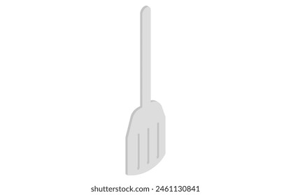 Cookware: perforated turner, isometric illustration, Vector Illustration