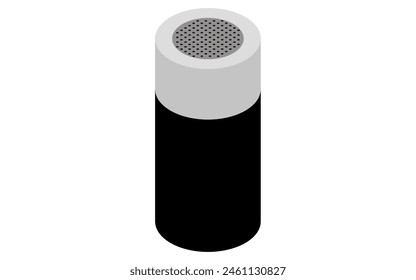 Cookware: salt and pepper shakers, isometric illustration, Vector Illustration