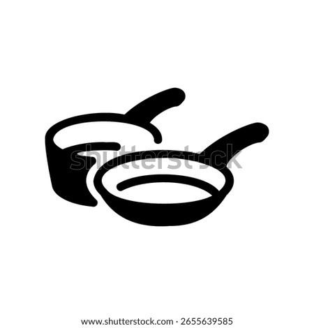 Cookware Set with a Skillet and a Small Pot with a Handle
