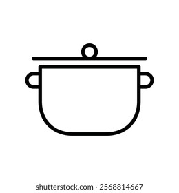 Cookware Soup icon line vector design illustration in trendy style