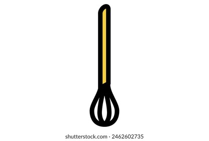 Cookware: whisk, simple isometric illustration, Vector Illustration