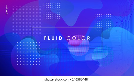 Cool 2023 ultraviolet Minimal cover design wallpaper colorful neon blue gradients Abstract fluid color bubbles Background modern template design techno microplate schematic diagram for web page vector