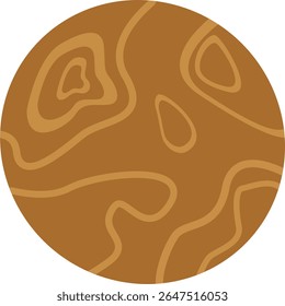 design de vetor 2d frio de mercúrio de planeta marrom