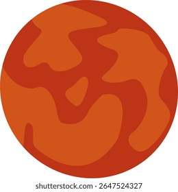 design vetorial 2d fresco de marte de planeta vermelho