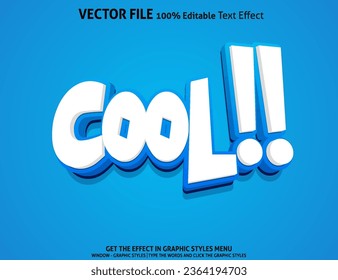 Cool 3D editable text effect template