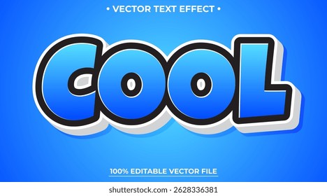 Cool 3d editable text effect, Blue Editable text effect