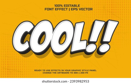 Cool 3d editable vector text style effect