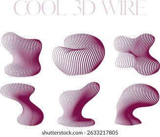 cool 3d purple wire design for templates.