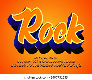 Cool 3D script alphabet set