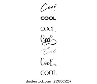 Cool in the 7 different creative lettering style
