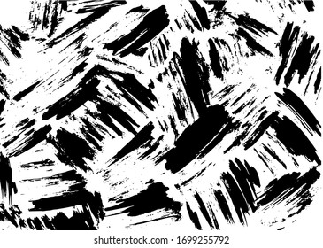 Cool abstract background. Black and white texture. Modern art hand drawing. Free hand brush strokes. Pattern. 