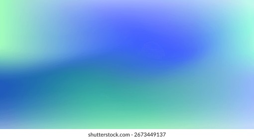 Fondo abstracto fresco con efecto de degradado borroso verde claro y azul. Ilustración vectorial moderna, ideal para Anuncios, carteles y diseños digitales.