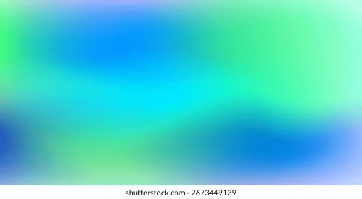 Plano de fundo abstrato legal com verde claro e azul borrado efeito de gradiente. Ilustração vetorial moderna, ideal para banners, cartazes e designs digitais.