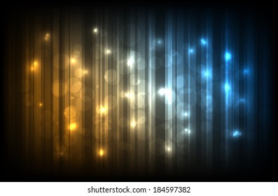 Cool abstract background with sparkles ans lines of light. EPS10 vector image.