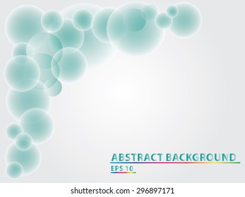 Cool abstract bubbles on silver background