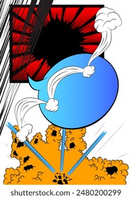 Cool abstract cartoon backdrop, comic book background. Retro vector comics pop art design.