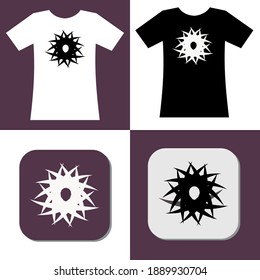 Fresco diseño de camisetas y prendas de vestir de círculo abstracto, tipografía, impresión, afiche. 
