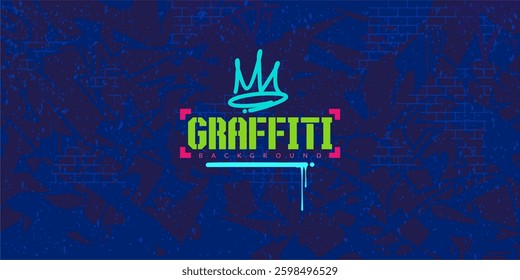 Cool Abstract Colorful Urban Street Art Graffiti Style Vector Illustration Background Template