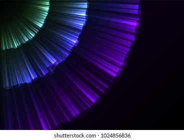 cool abstract firework corner overlap background, flower layer bloom line, technology template, vector illustration