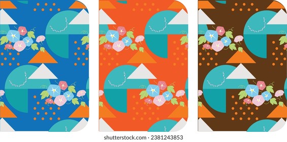 Cool abstract and floral design. Seamless pattern and mask used, easy to re-size. For notebooks, planners, brochures, Abstract creative universal artistic templates. Suitable for poster, business card