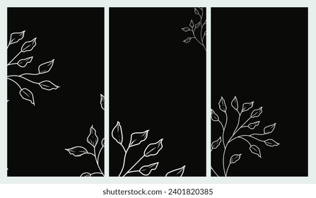 Cool abstract and floral design. Seamless pattern and mask used, easy to re-size. For notebooks, planners, brochures, Abstract creative universal artistic templates. Suitable for poster, business card