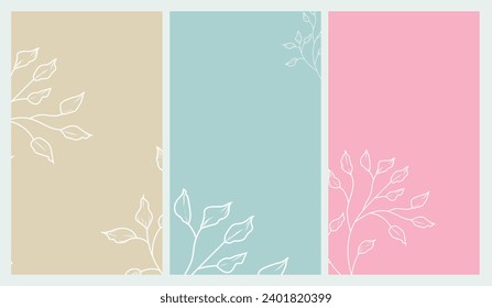 Cool abstract and floral design. Seamless pattern and mask used, easy to re-size. For notebooks, planners, brochures, Abstract creative universal artistic templates. Suitable for poster, business card