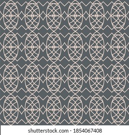 Cool abstract geometry seamless pattern, wallpaper, minimal curved line vector design