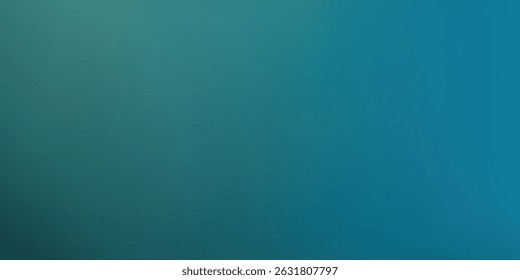 Cool abstract gradient blue green background. Blurred light and dark scene, with space for copy and text. Horizontal banner for cover, poster, brochure. vector eps10