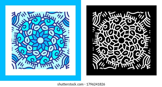 Cool abstract illustration for poster, sticker, or apparel merchandise.With tribal and hipster style.