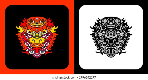 Cool abstract illustration for poster, sticker, or apparel merchandise.With tribal and hipster style.