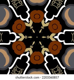 Genial fondo abstracto del caleidoscopio. Diseñar plantilla de negocio. Tarjeta de invitación a la boda. tarjeta de invitación de fiesta de cumpleaños