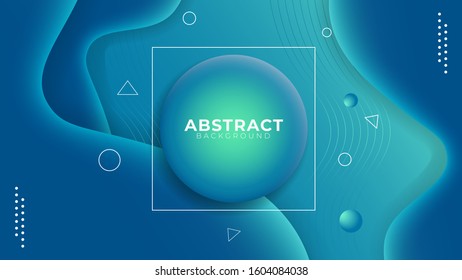 cool abstract liquid background. fluid trendy gradient color aqua menthe. shape composition design. eps 10 vector.