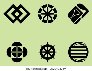 Logotipos abstratos frios - Diferentes projetos frios para empresas de negócios - organizações - associações - fundações etc.