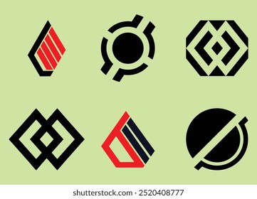 Logotipos abstratos frios - Diferentes projetos frios para empresas de negócios - organizações - associações - fundações etc.