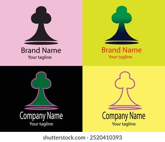 Cool Abstract Logos - Four Different Shapes of Same Shape Cool Designs and Illustrations for Business Companies - Organizations - Associations - Foundations etc.