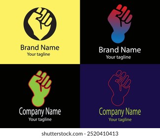 Cool Abstract Logos - Four Different Shapes of Same Shape Cool Designs and Illustrations for Business Companies - Organizations - Associations - Foundations etc.