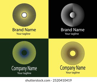 Cool Abstract Logos - Four Different Shapes of Same Shape Cool Designs and Illustrations for Business Companies - Organizations - Associations - Foundations etc.