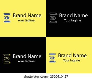 Cool Abstract Logos - Four Different Shapes of Same Shape Cool Designs and Illustrations for Business Companies - Organizations - Associations - Foundations etc.