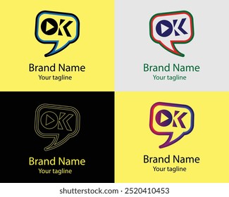 Cool Abstract Logos - Four Different Shapes of Same Shape Cool Designs and Illustrations for Business Companies - Organizations - Associations - Foundations etc.