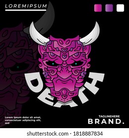 Cool abstract monster illustration for poster, sticker, or apparel merchandise.With tribal and hipster style.